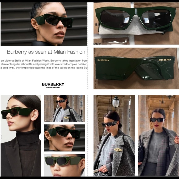 BURBERRY UNIQUE SUNGLASSES AT MILAN FASHION WEEK IN MILAN ON VICTORIA STELLA - Picture 2 of 16